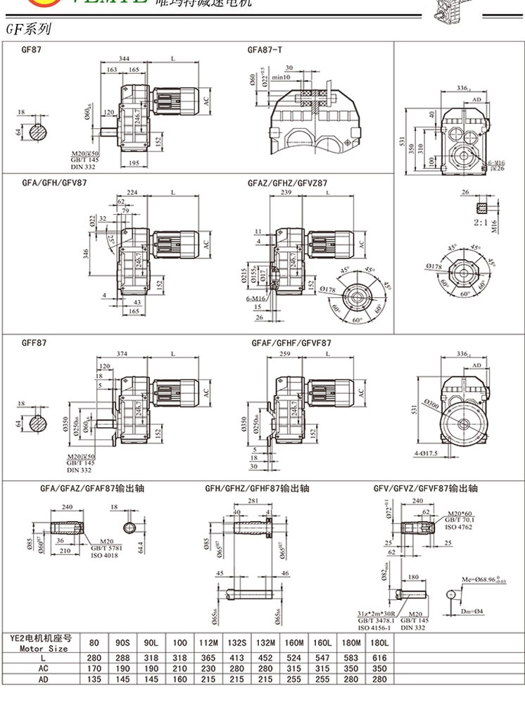 TF88減速機(jī)尺寸圖紙