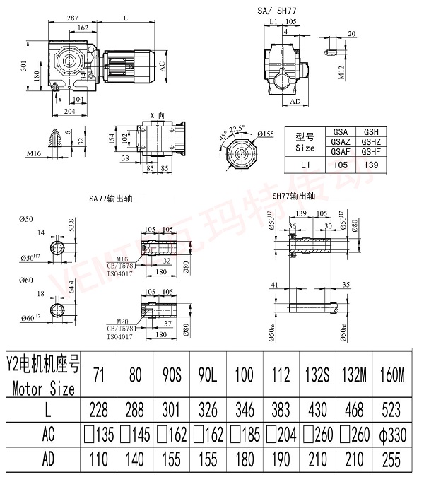 SA SH77減速機(jī)圖紙