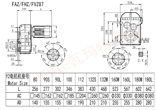 FAZ FHZ FVZ87減速機(jī)圖紙